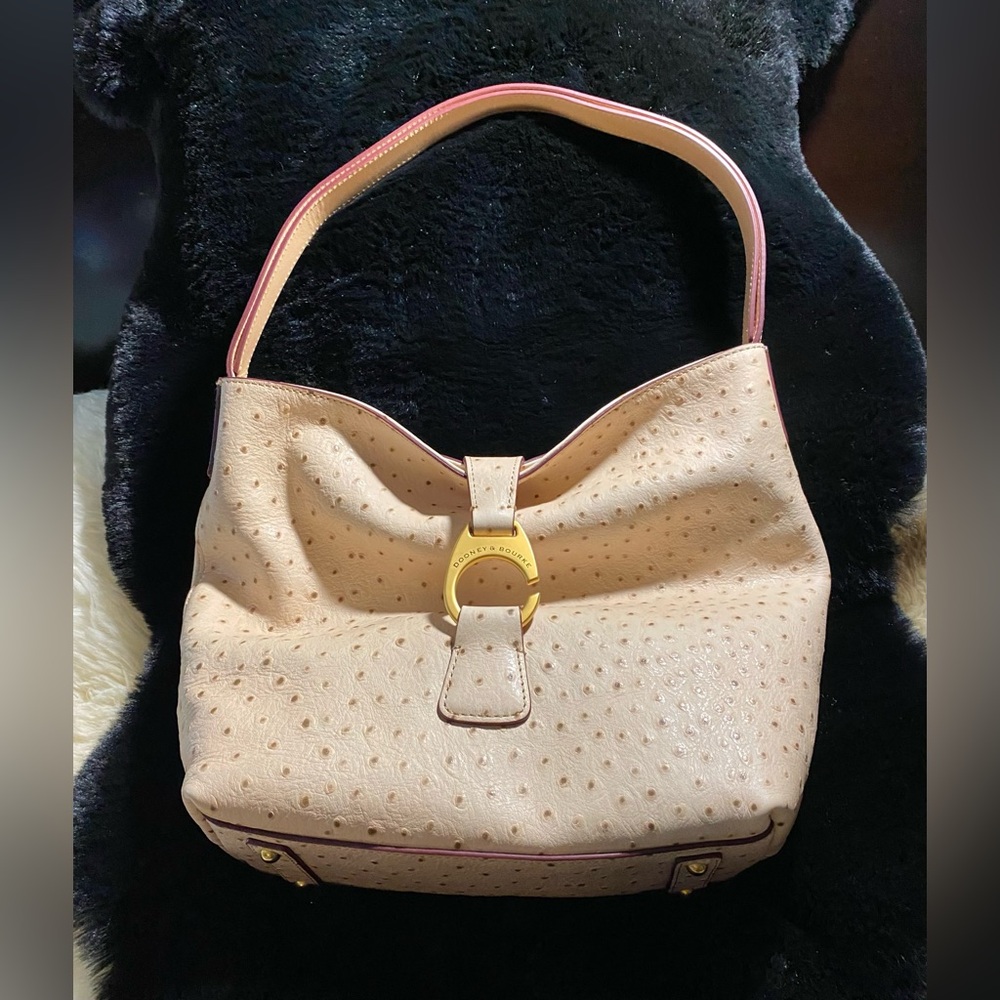 NWT Dooney & Bourke Ostrich Hobo Bag